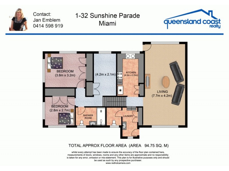 1/32 Sunshine Parade, Miami QLD 4220 Floorplan