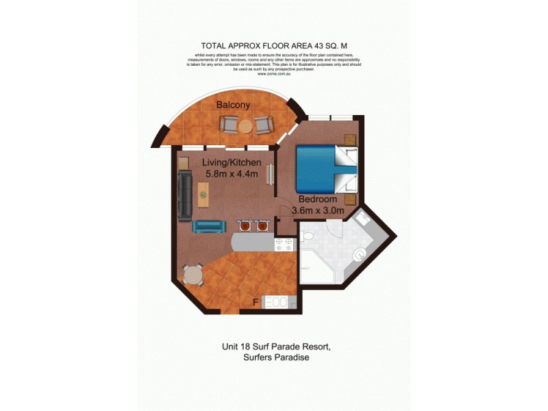 18/210 Surf Parade, Broadbeach QLD 4218 Floorplan
