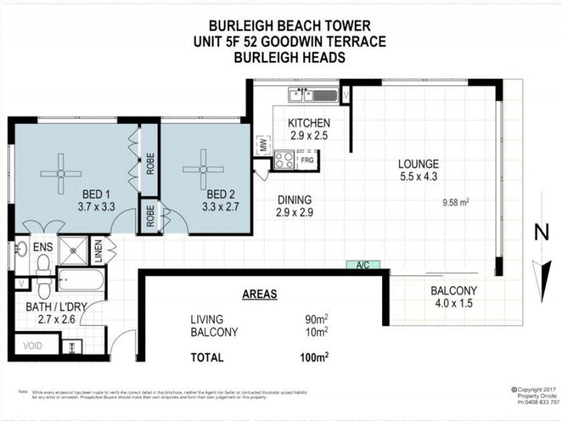 5F/52 Goodwin Terrace, Burleigh Heads QLD 4220 Floorplan