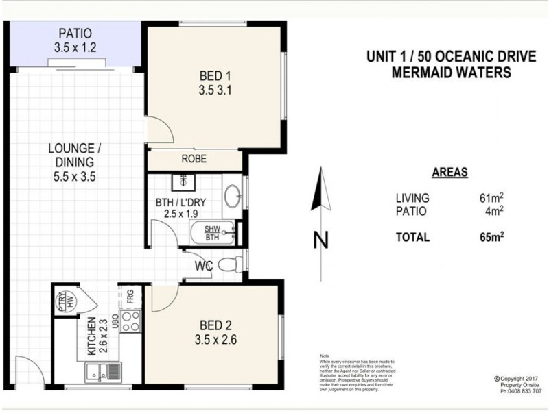 1/50 Oceanic Drive, Mermaid Waters QLD 4218 Floorplan