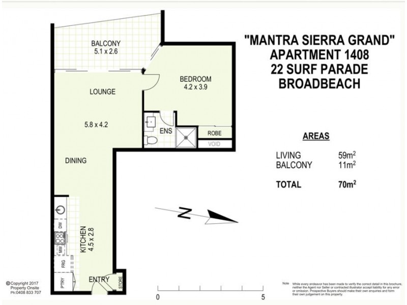 1408/22 Surf Parade “Sierra Grand”, Broadbeach QLD 4218 Floorplan