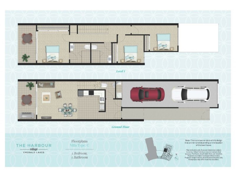 Villa 55 Emerald Lakes Drive ‘The Harbour Village’, Carrara QLD 4211 Floorplan