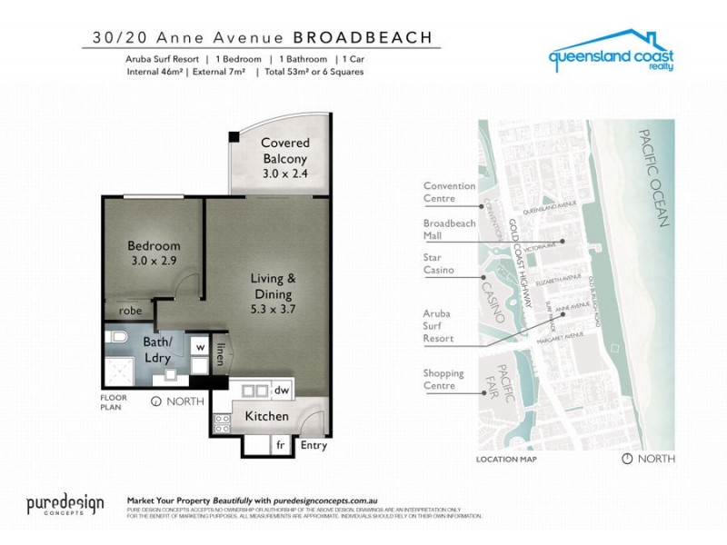 30/20 Anne Avenue, Broadbeach QLD 4218 Floorplan