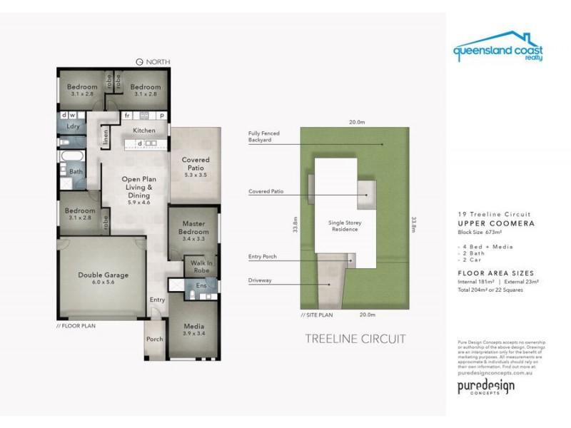 19 Treeline Circuit, Upper Coomera QLD 4209 Floorplan