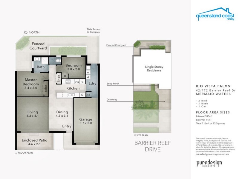 42/172 Barrier Reef Drive, Mermaid Waters QLD 4218 Floorplan
