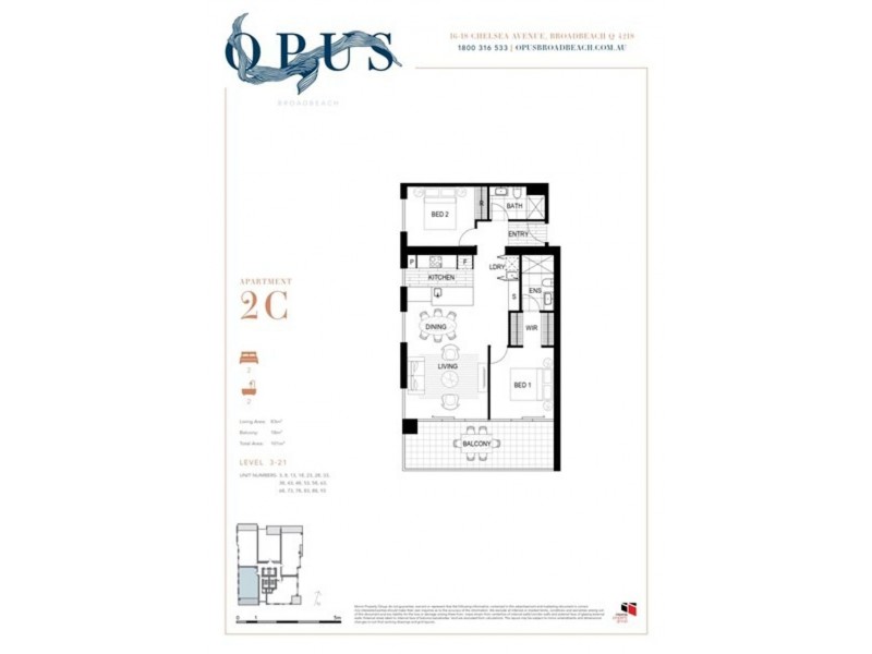 16-18 Chelsea Avenue, Broadbeach QLD 4218 Floorplan