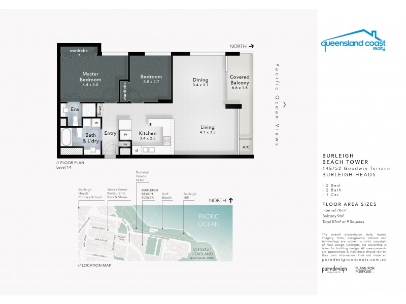 14E/52 Goodwin Terrace, Burleigh Heads QLD 4220 Floorplan