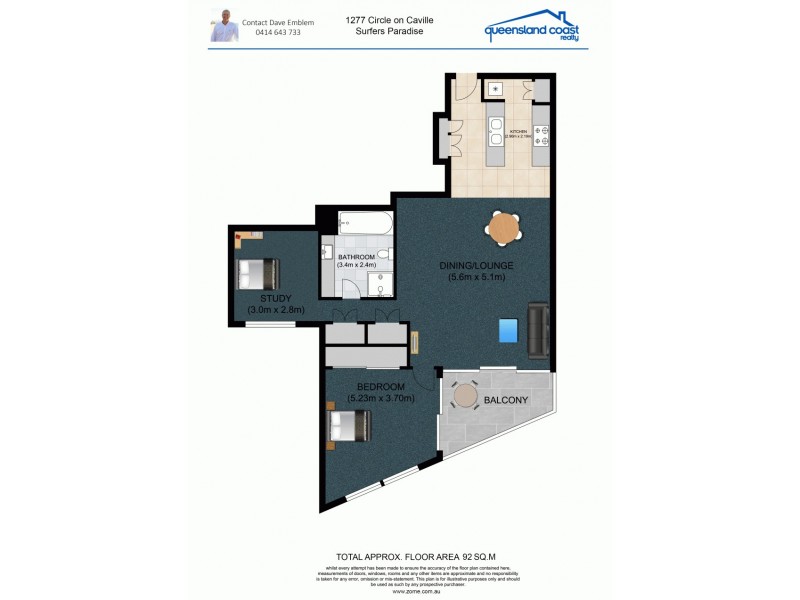 1277/9 Ferny Avenue, Surfers Paradise QLD 4217 Floorplan