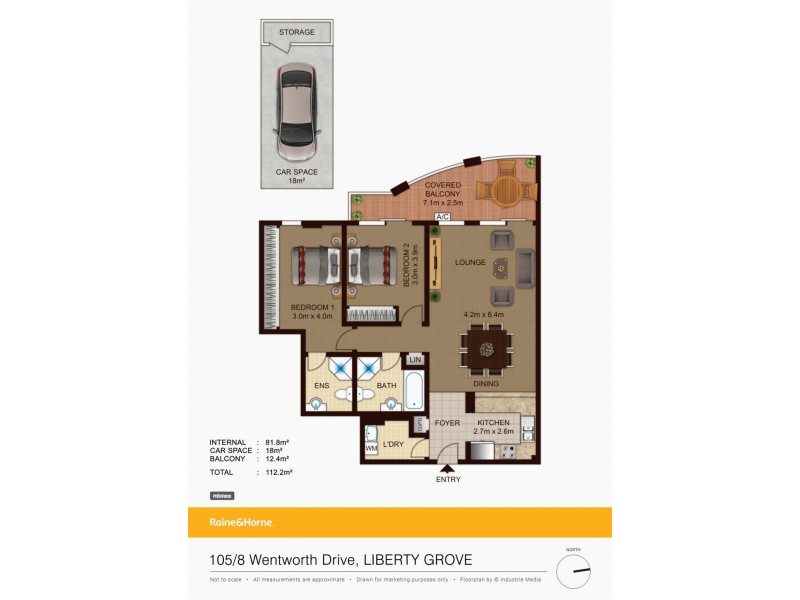 105/8 Wentworth Drive, Liberty Grove NSW 2138 Floorplan