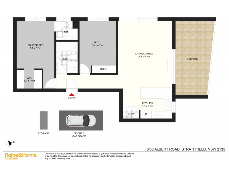 6/38-40 Albert Road, Strathfield NSW 2135 Floorplan