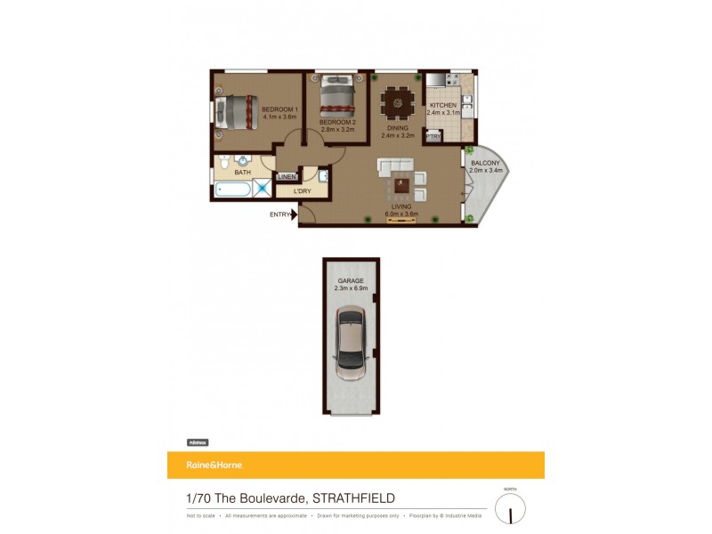 1/70-74 The Boulevarde, Strathfield NSW 2135 Floorplan