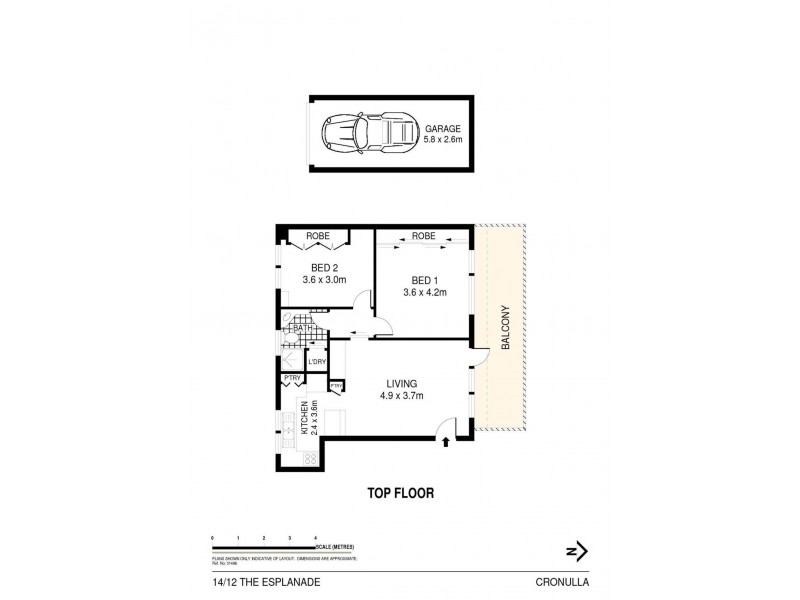 14/12 The Esplanade, Cronulla NSW 2230 Floorplan