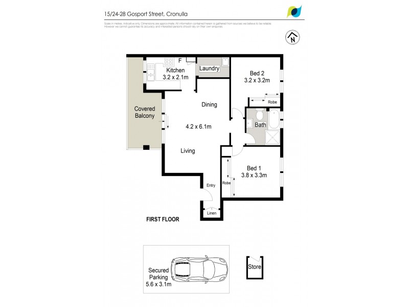 15/24-28 Gosport Street, Cronulla NSW 2230 Floorplan