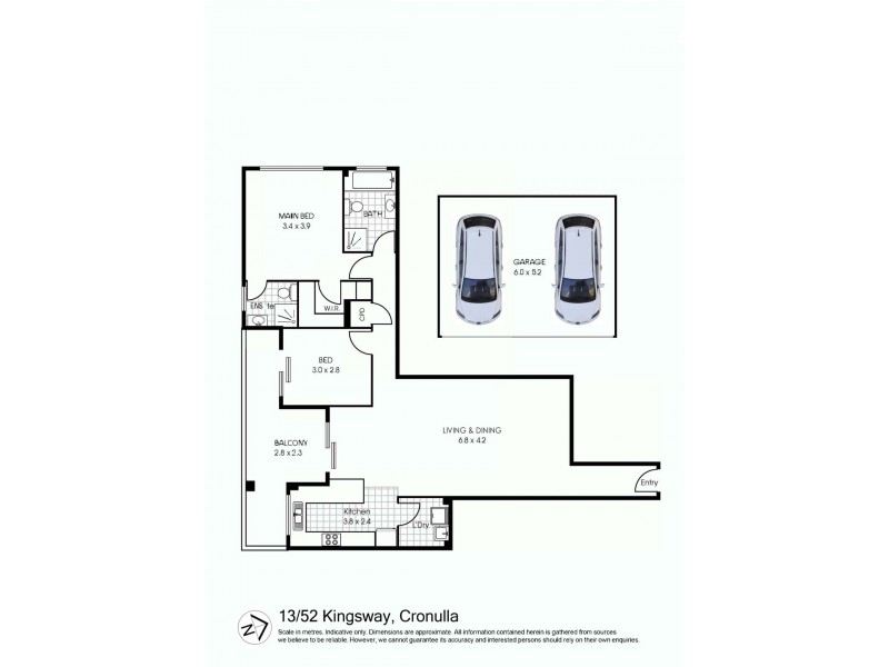 13/52-54 Kingsway, Cronulla NSW 2230 Floorplan