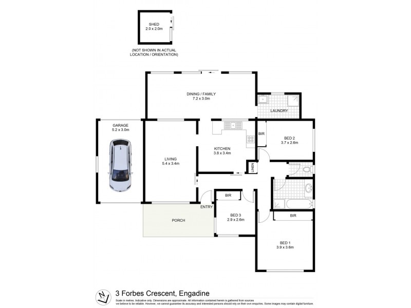 3 Forbes Crescent, Engadine NSW 2233 Floorplan