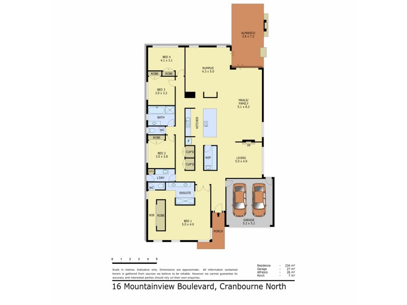 16 Mountainview Boulevard, Cranbourne North VIC 3977 Floorplan