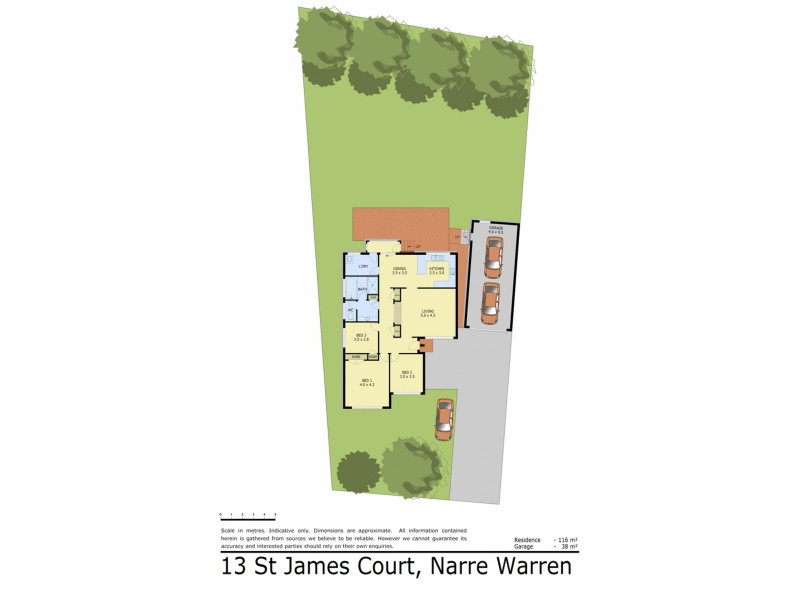 13 St James Court, Narre Warren VIC 3805 Floorplan