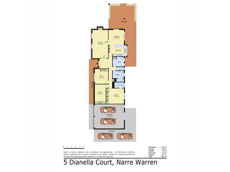 5 Dianella Court, Narre Warren VIC 3805 Floorplan