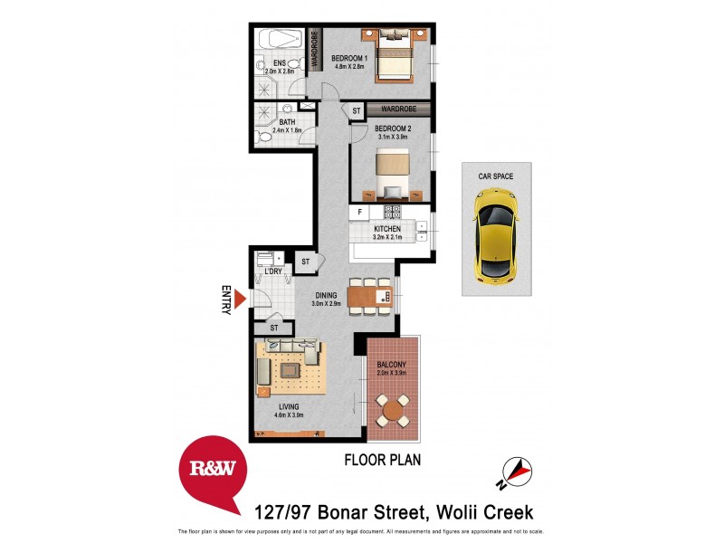 127/97 Bonar Street, Wolli Creek NSW 2205 Floorplan