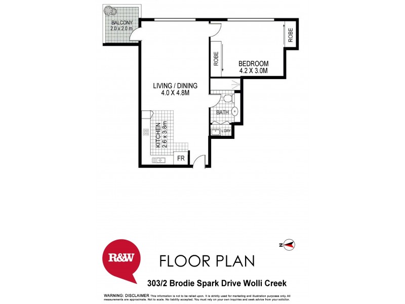 303/2 Brodie Spark Drive, Wolli Creek NSW 2205 Floorplan
