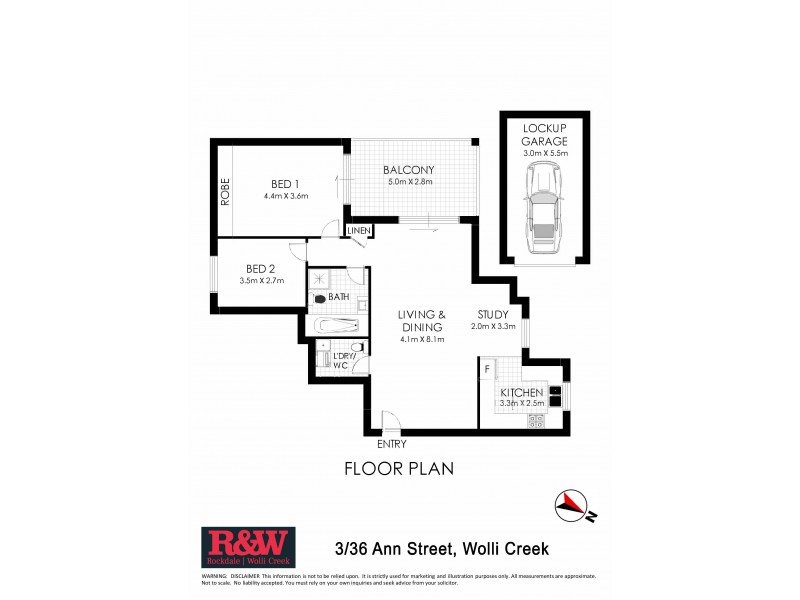 3/36 Ann Street, Wolli Creek NSW 2205 Floorplan