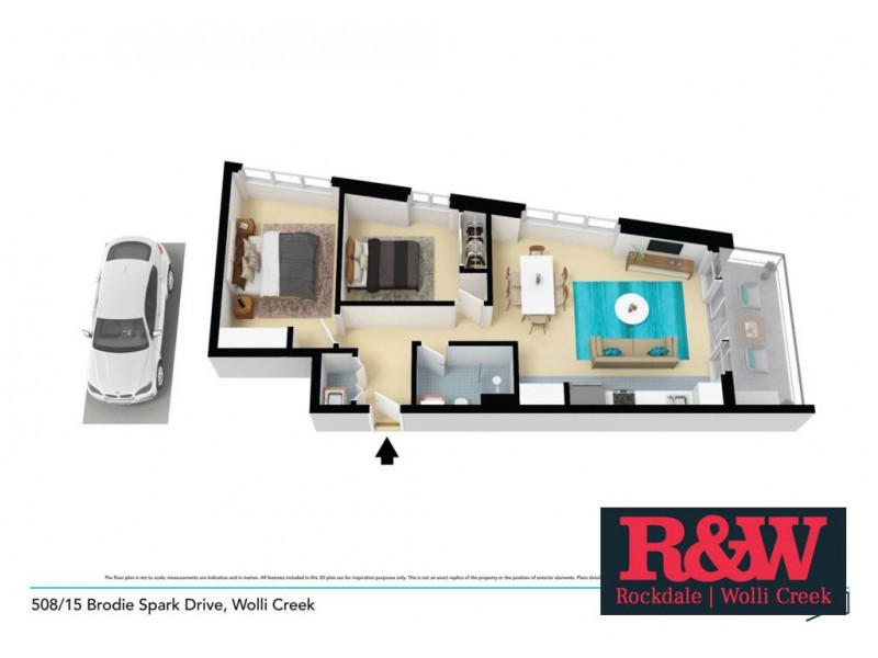 508/15 Brodie Spark Drive, Wolli Creek NSW 2205 Floorplan