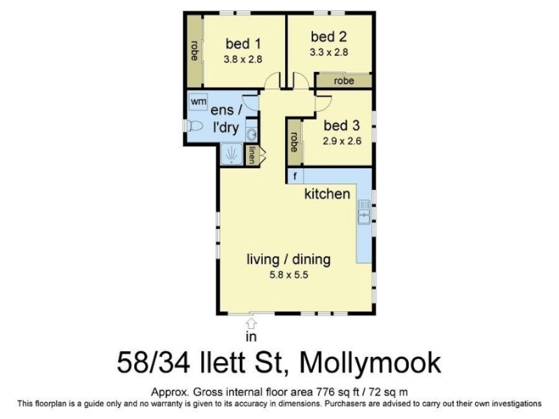 House 58/34 Ilett Street, Mollymook NSW 2539 Floorplan