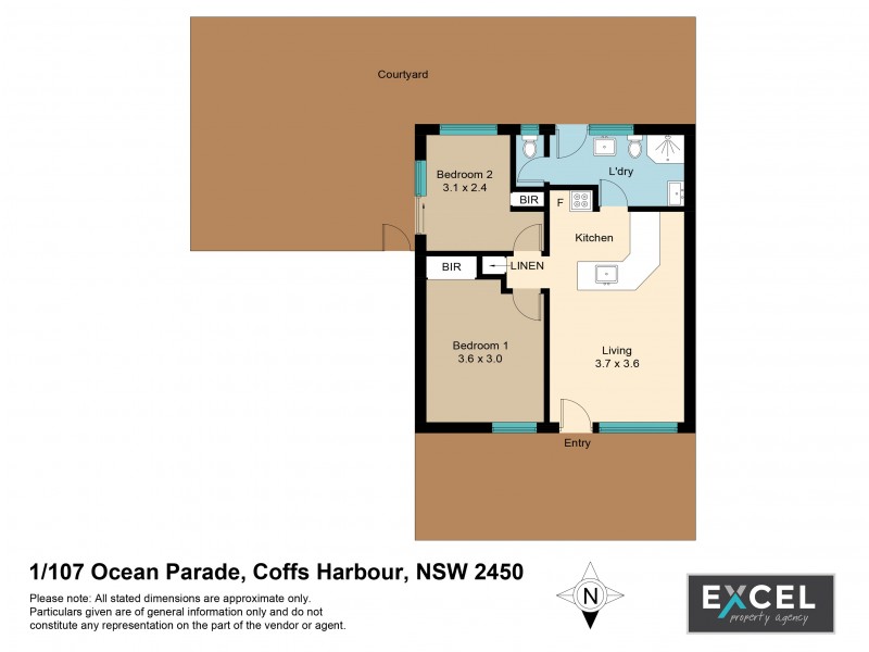 1/107 Ocean Parade, Coffs Harbour NSW 2450 Floorplan