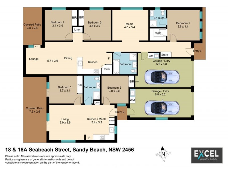 18 & 18a Seabeach Street, Sandy Beach NSW 2456 Floorplan