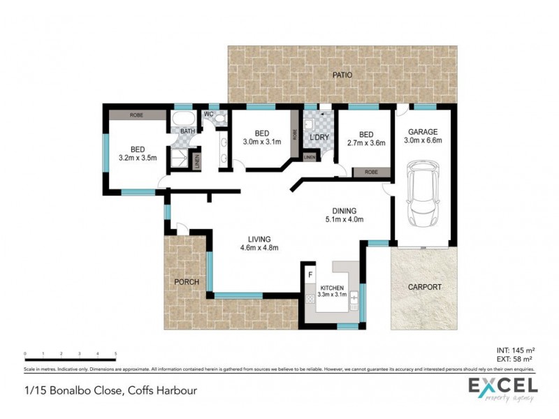 1/15 Bonalbo Close, Coffs Harbour NSW 2450 Floorplan