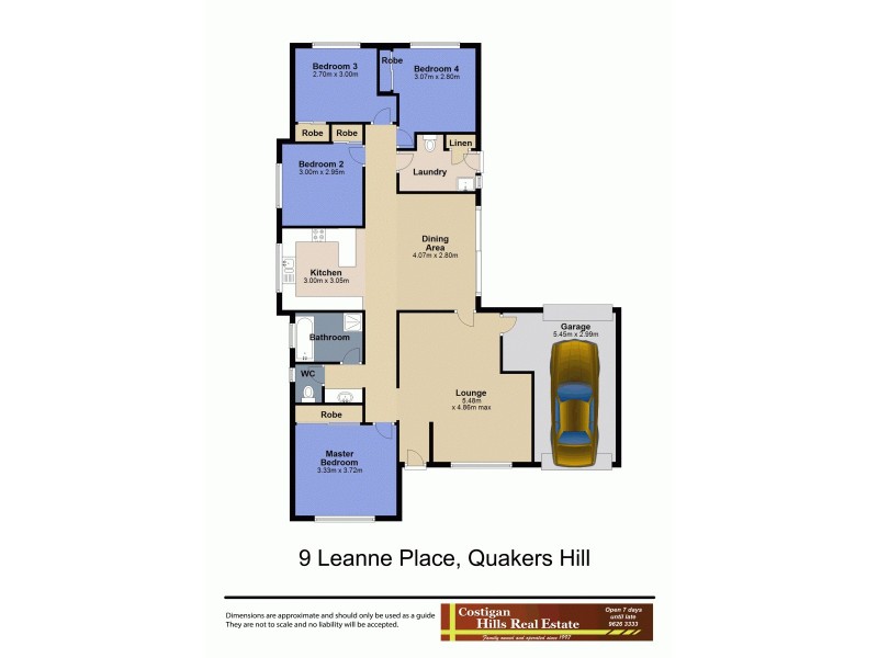 9 Leanne Place, Quakers Hill NSW 2763 Floorplan
