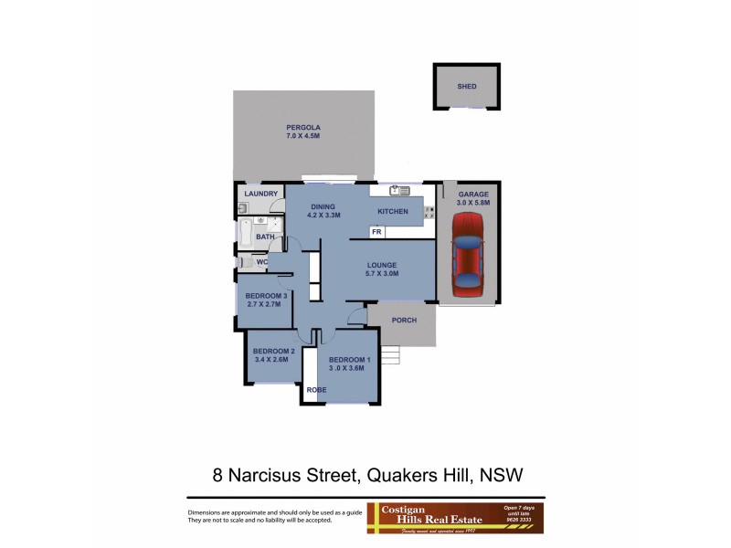 8 Narcissus Avenue, Quakers Hill NSW 2763 Floorplan