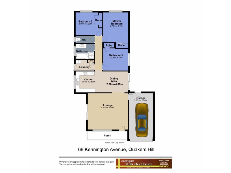 68 Kennington Avenue, Quakers Hill NSW 2763 Floorplan