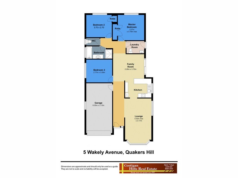 5 Wakely Avenue, Quakers Hill NSW 2763 Floorplan
