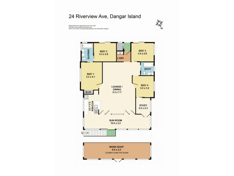 24 Riverview Ave, Dangar Island NSW 2083 Floorplan