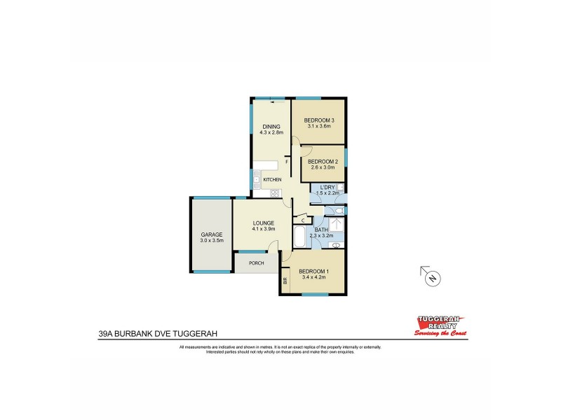 39A Burbank Drive, Tuggerah NSW 2259 Floorplan
