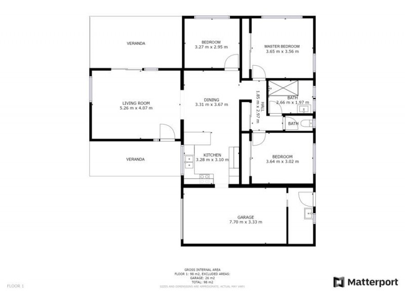 1/1 Heskett Close, Toormina NSW 2452 Floorplan