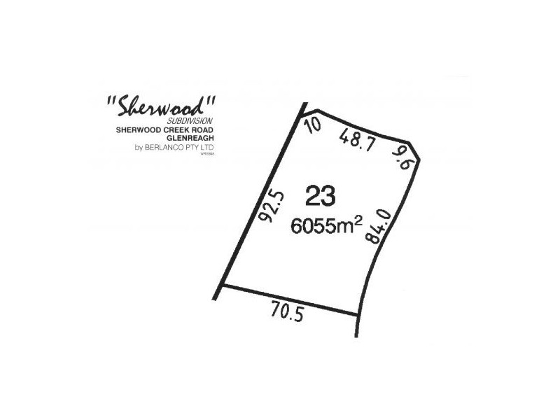 LOT 23 SHERWOOD SUBDIVISION, SHERWOOD CREEK RD, GLENREAGH, Coffs Harbour NSW 2450