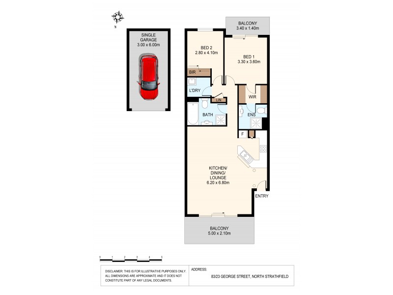 83/23 George Street, North Strathfield NSW 2137 Floorplan