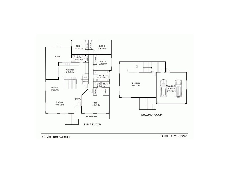 42 Molsten Avenue, Tumbi Umbi NSW 2261 Floorplan