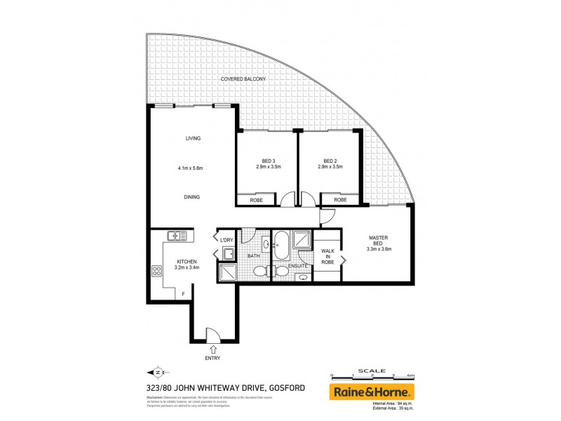 323/80 John Whiteway Drive, Gosford NSW 2250 Floorplan