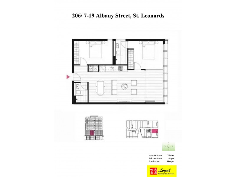 206/7-19 Albany Street, St Leonards NSW 2065 Floorplan