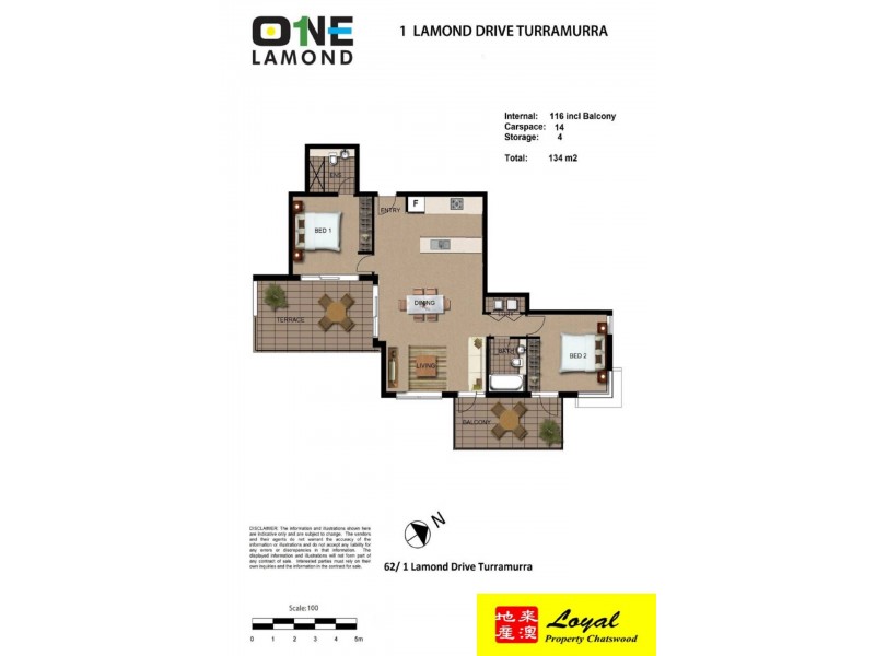 62/1 Lamond Drive, Turramurra NSW 2074 Floorplan