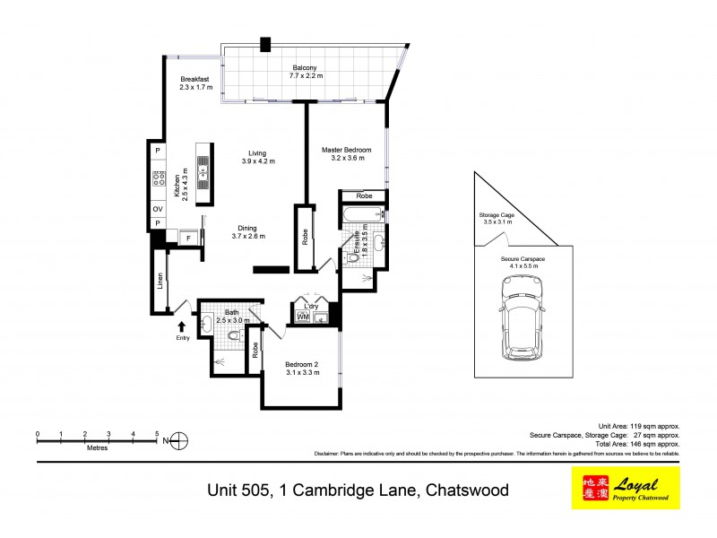 505/1 Cambridge Lane, Chatswood NSW 2067 Floorplan