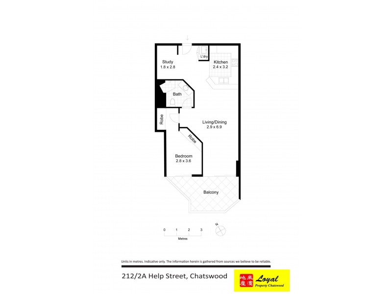 212/2A Help Street, Chatswood NSW 2067 Floorplan