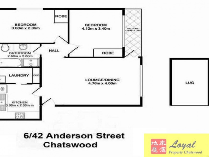 6/42 Anderson Street, Chatswood NSW 2067 Floorplan