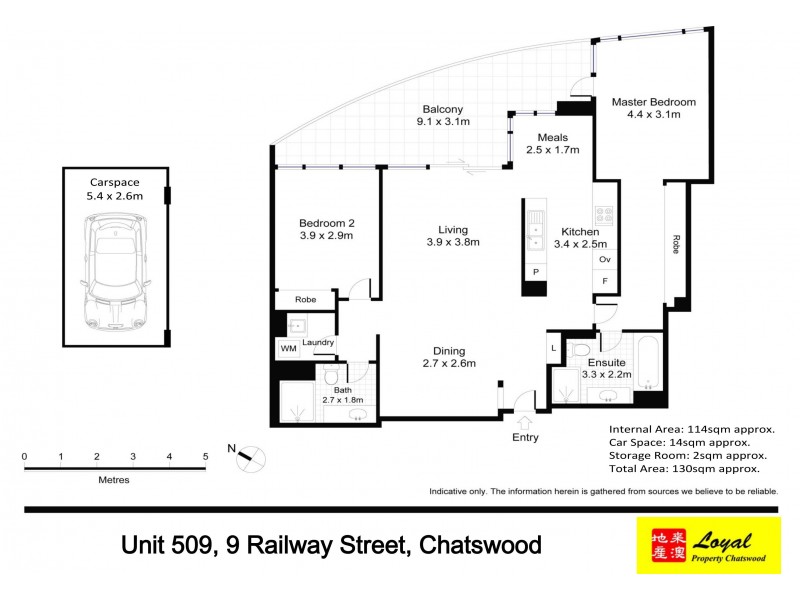 509/9 Railway Street, Chatswood NSW 2067 Floorplan
