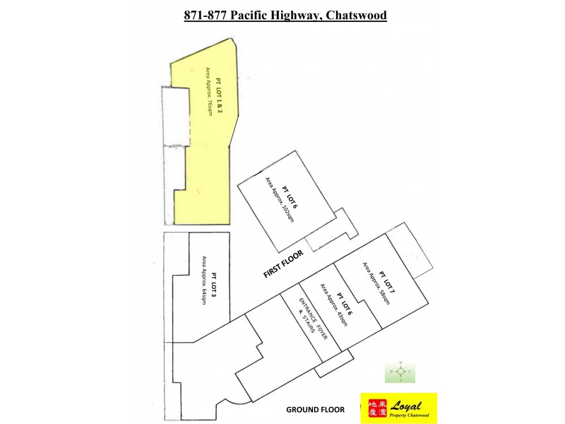 1&2/871-877 Pacific Highway, Chatswood NSW 2067 Floorplan