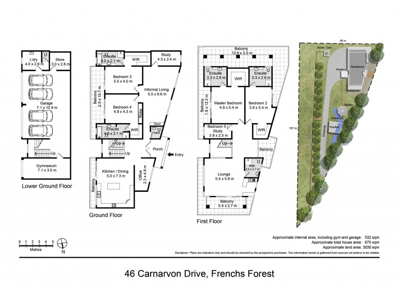 46 Carnarvon Drive, Frenchs Forest NSW 2086 Floorplan