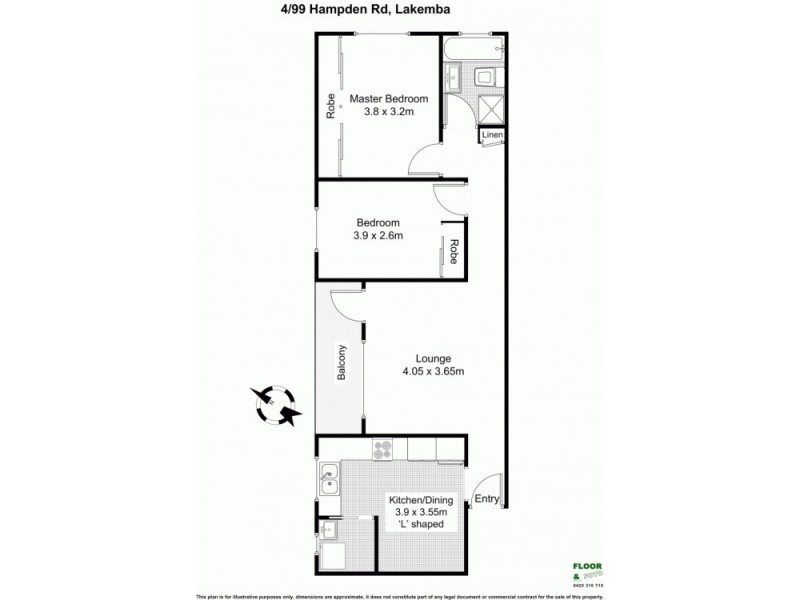 4/99 Hampden Road, Lakemba NSW 2195 Floorplan